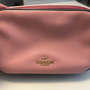 Coach Pink Leather Cosmetic Case